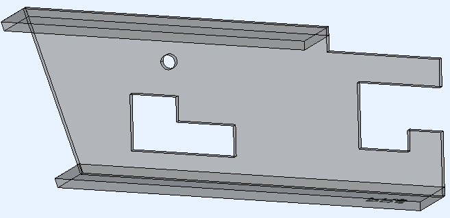 This is the example 3D model that incorporates the 3 different cut types. This is the original unmodified model thus generated with the notch corner type None