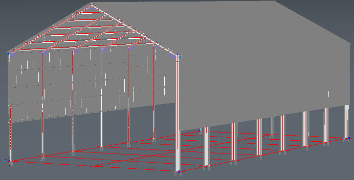 Een voorbeeldsjabloontekening na het toepassen van de excel-waarden