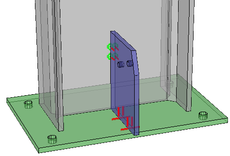 Un exemple avec des lignes match sur les platines et des marques de poinçonnage sur les profils