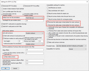 Fichiers DSTV nouvelles options - Parabuild